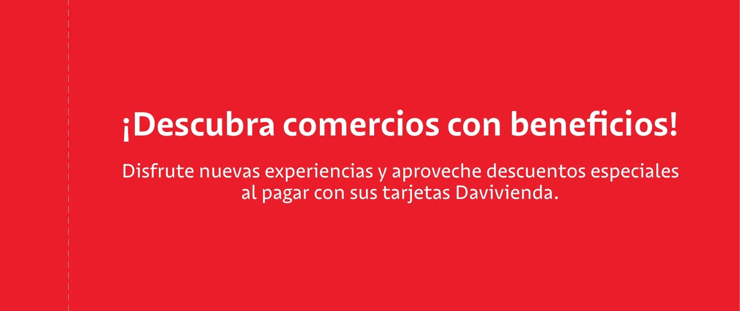 Página 15: comercios con beneficios para tarjetas Davivienda